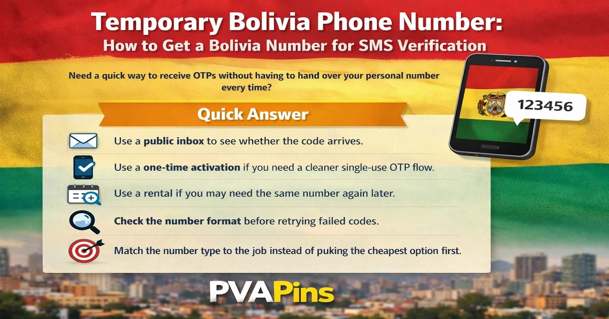 Temp Bolivia Number Information