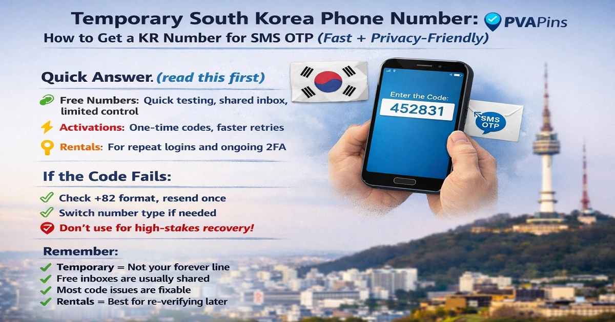Temp South Korea Number Information
